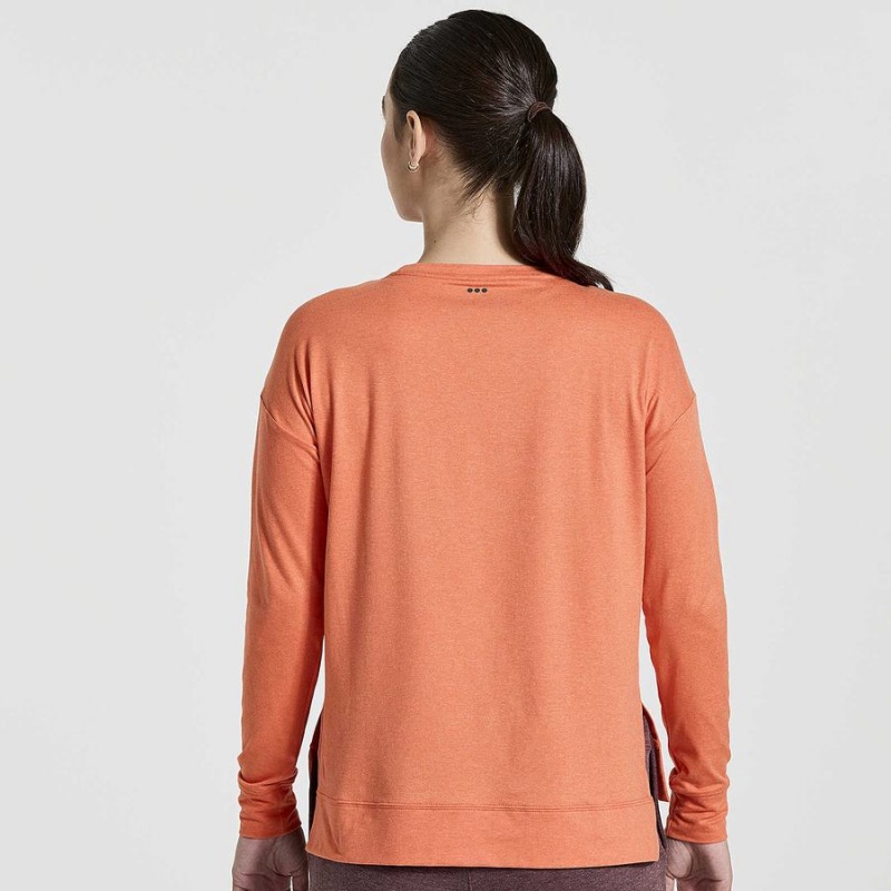 Women's Saucony Sunday Layer Tops Orange | UAE S41032-K74