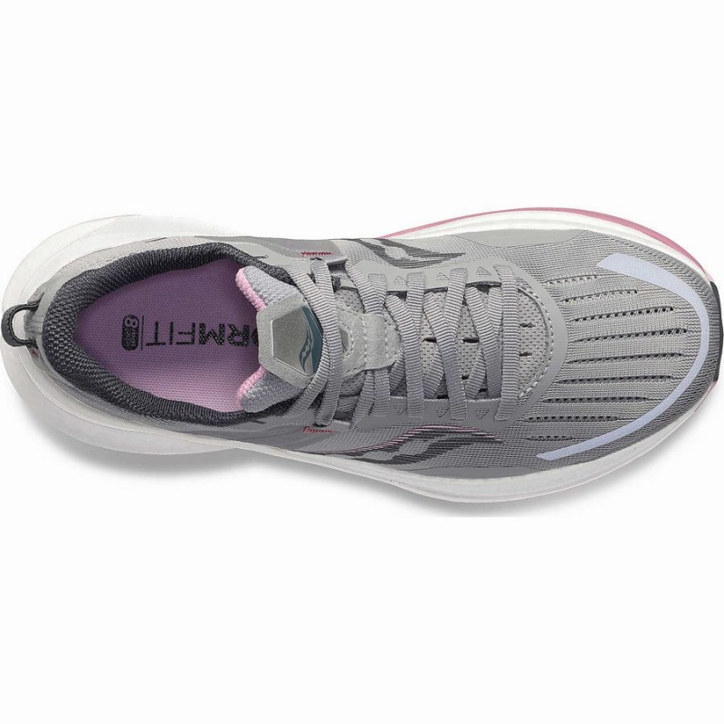 Women's Saucony Tempus Running Shoes Grey / Pink | UAE S15392-C92