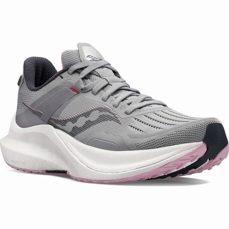 Women's Saucony Tempus Running Shoes Grey / Pink | UAE S15392-C92