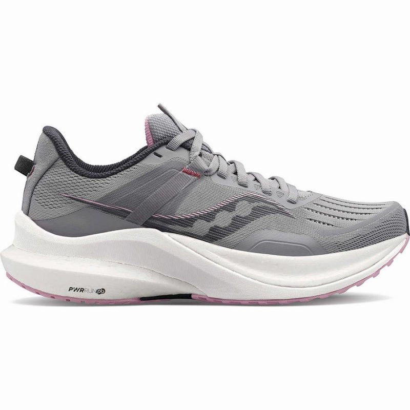 Women\'s Saucony Tempus Running Shoes Grey / Pink | UAE S15392-C92