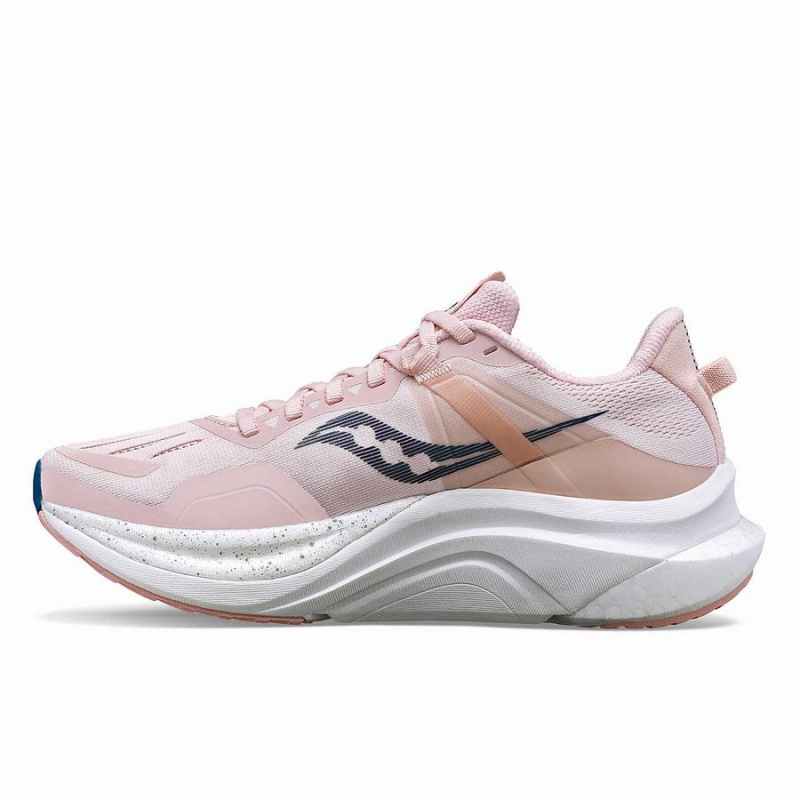 Women's Saucony Tempus Running Shoes Pink / Navy | UAE S52708-Y74