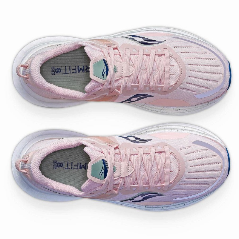 Women's Saucony Tempus Running Shoes Pink / Navy | UAE S52708-Y74