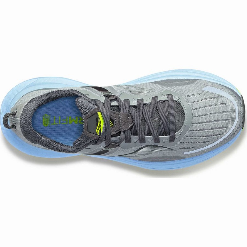 Women's Saucony Tempus Wide Running Shoes Grey / Blue | UAE S67201-M10