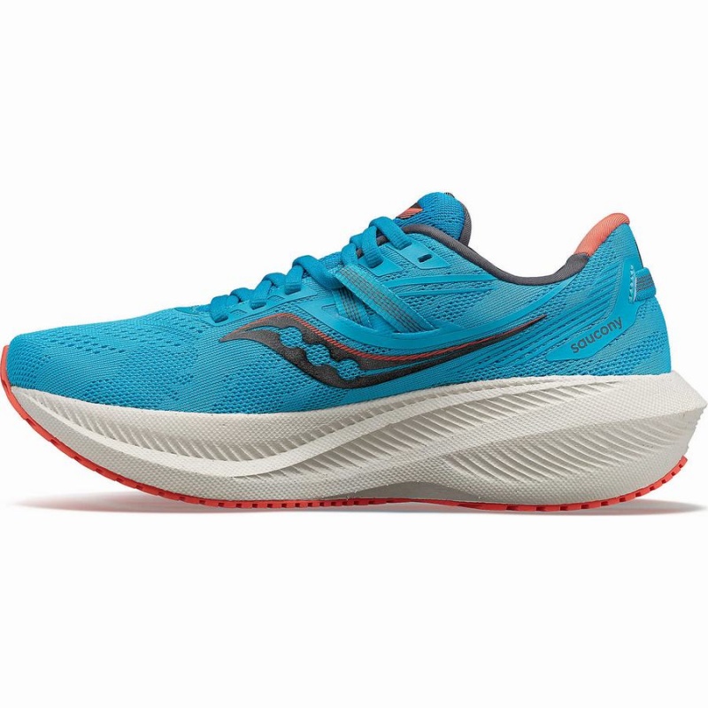 Women's Saucony Triumph 20 Running Shoes Blue / Coral | UAE S17362-C10