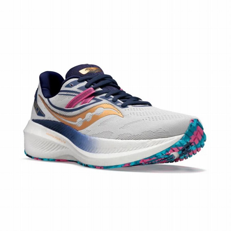 Women's Saucony Triumph 20 Running Shoes Grey / Gold | UAE S06275-F34