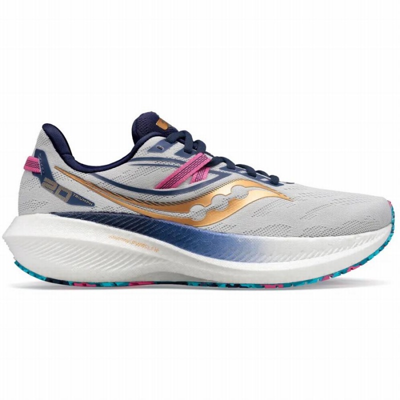 Women\'s Saucony Triumph 20 Running Shoes Grey / Gold | UAE S06275-F34