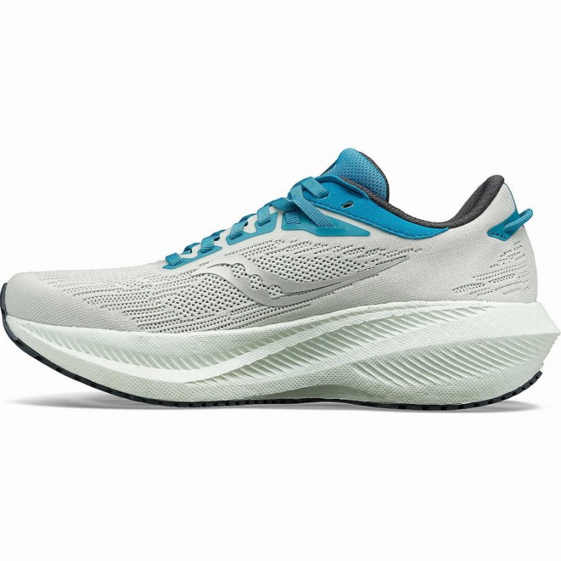 Women's Saucony Triumph 21 Running Shoes White / Blue | UAE S90362-X56