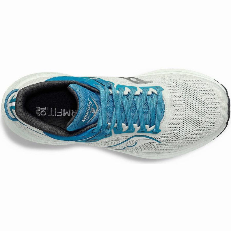 Women's Saucony Triumph 21 Running Shoes White / Blue | UAE S90362-X56