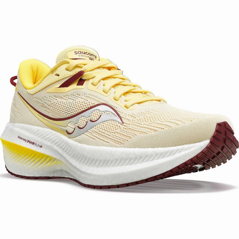 Women's Saucony Triumph 21 Running Shoes Yellow | UAE S83697-N01