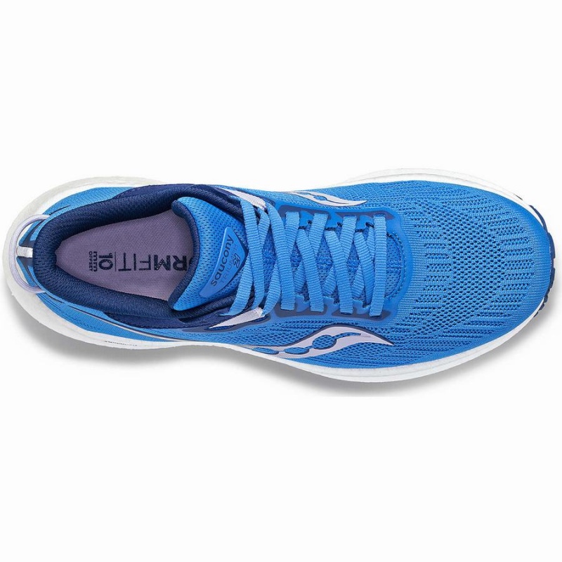 Women's Saucony Triumph 21 Running Shoes Blue | UAE S12308-S48