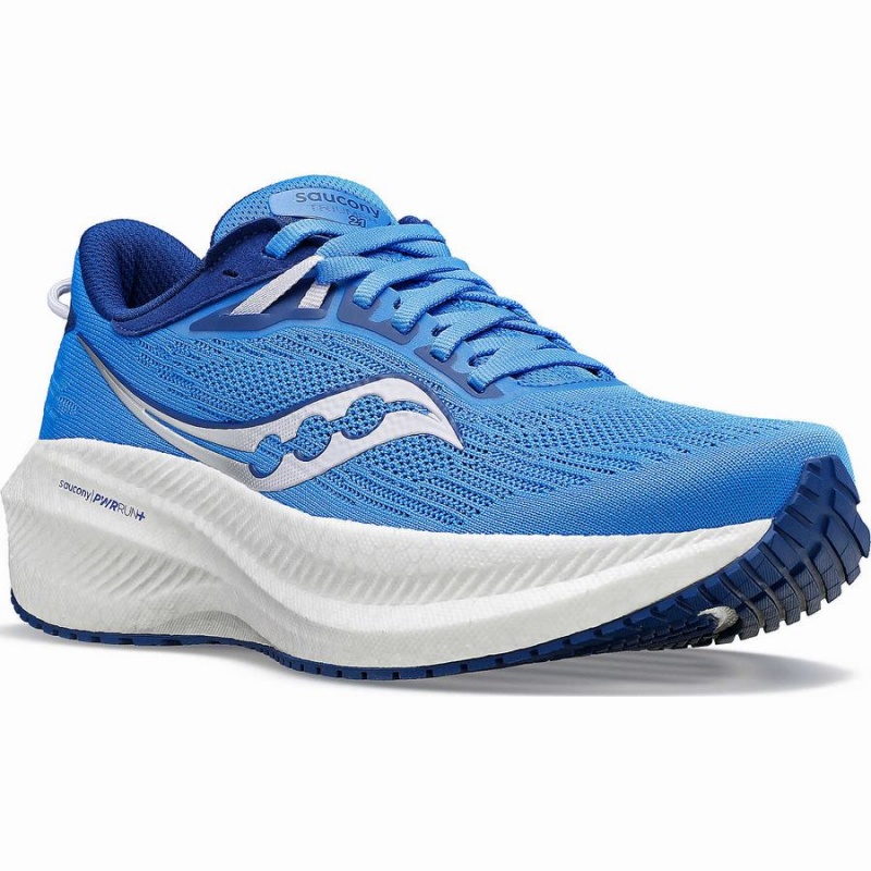 Women's Saucony Triumph 21 Running Shoes Blue | UAE S12308-S48