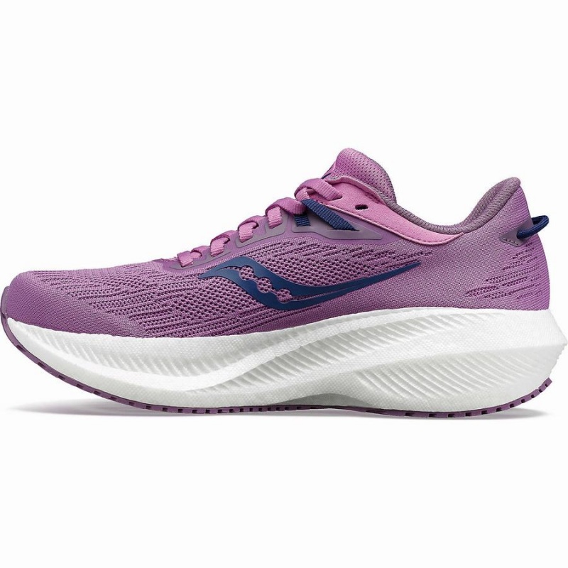 Women's Saucony Triumph 21 Running Shoes Purple / Indigo | UAE S51046-G65