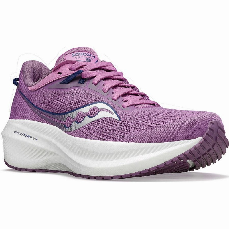 Women's Saucony Triumph 21 Running Shoes Purple / Indigo | UAE S51046-G65