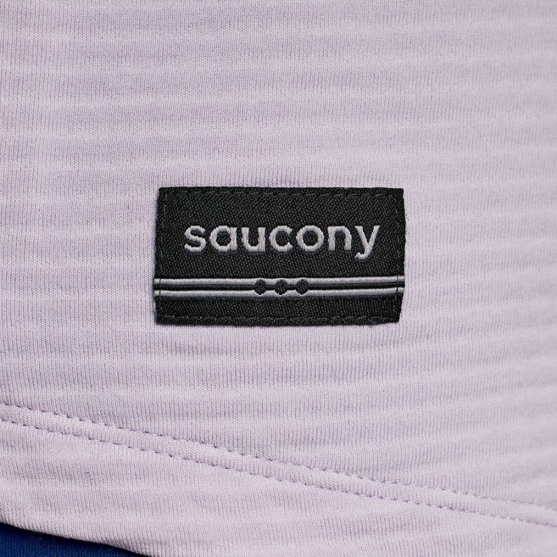 Women's Saucony Triumph 3D 1/2 Zip Tops Purple | UAE S95318-U34