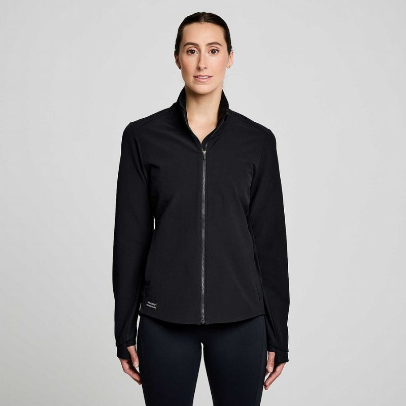 Women\'s Saucony Triumph Jackets Black | UAE S92685-H80