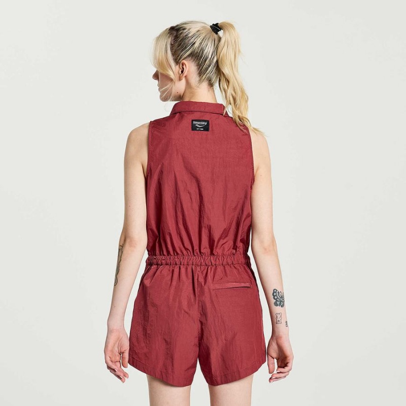 Women's Saucony Unwind Romper Jumpsuit Apple Butter | UAE S81025-Q92