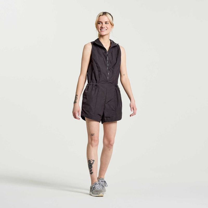 Women's Saucony Unwind Romper Jumpsuit Basalt | UAE S18503-L59