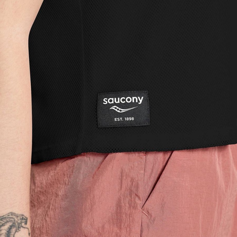 Women's Saucony Unwind Sleeveless Tops Black | UAE S80364-H17