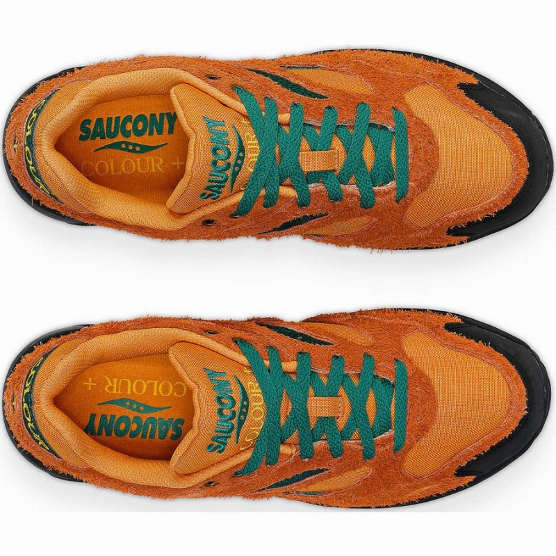 Women's Saucony x Colour Plus Grid Shadow 2 Sneakers Brown Green | UAE S83206-N07