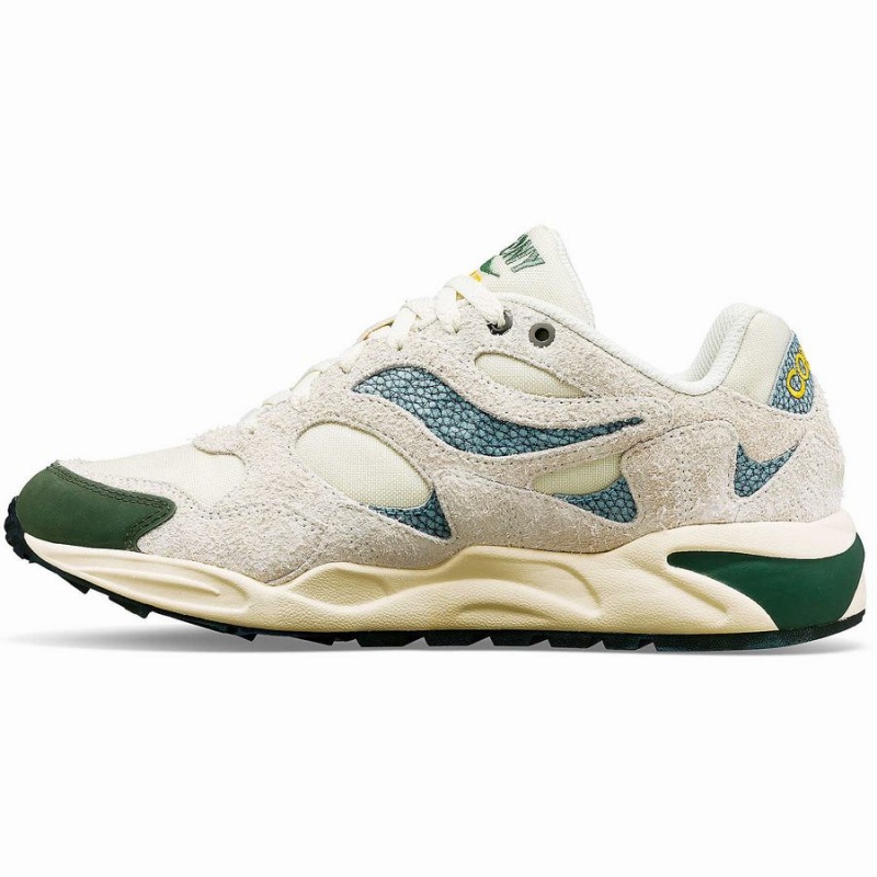 Women's Saucony x Colour Plus Grid Shadow 2 Sneakers Beige / Green | UAE S58071-M63