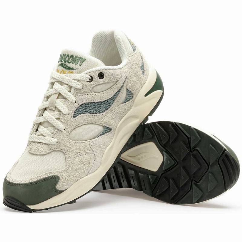 Women's Saucony x Colour Plus Grid Shadow 2 Sneakers Beige / Green | UAE S58071-M63